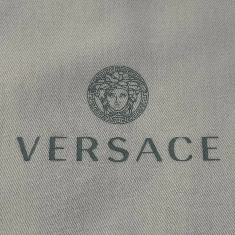 Versace Designer Dust Bag White Medium 18x12 Drawstring Storage Cover Fashion
